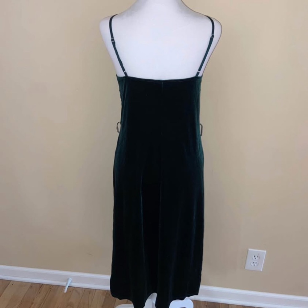a new day Dark Green Velvet Midi Slip Dress - Picture 3 of 4